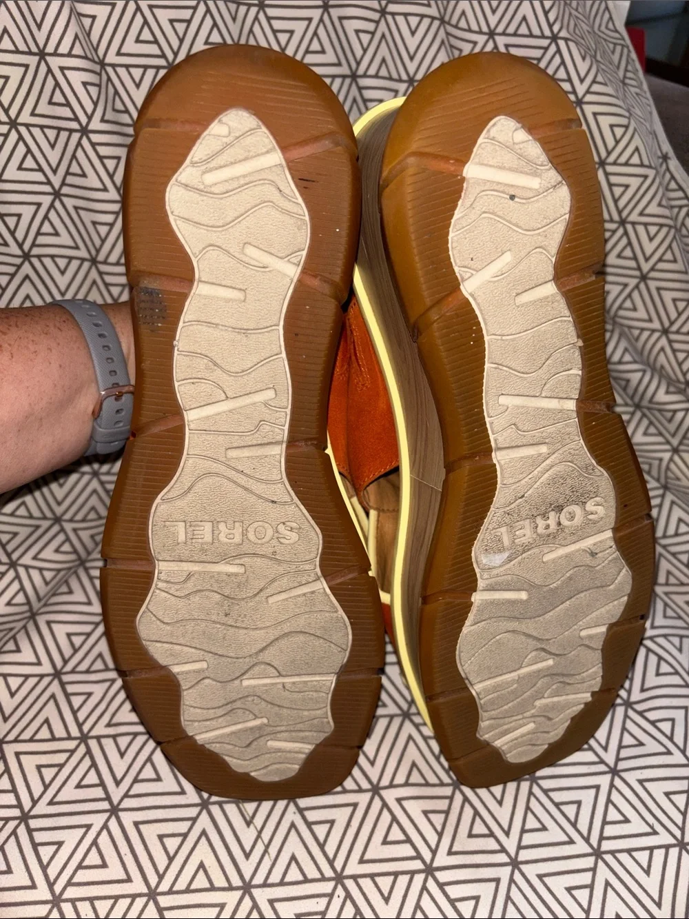 Sorel Women’s Orange Suede Platform Sandals - Comfortable Summer Wedge